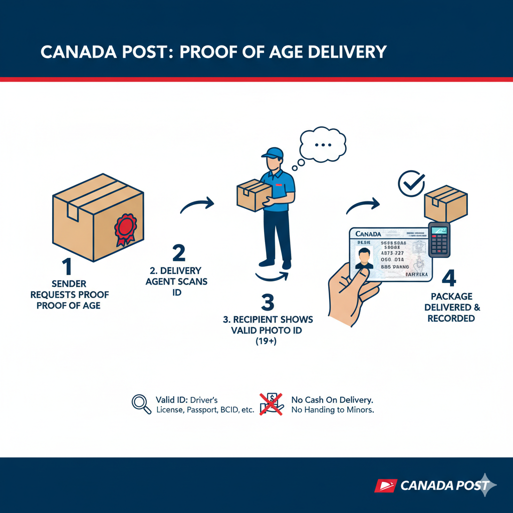 Proof of Age Delivery Canada Post.